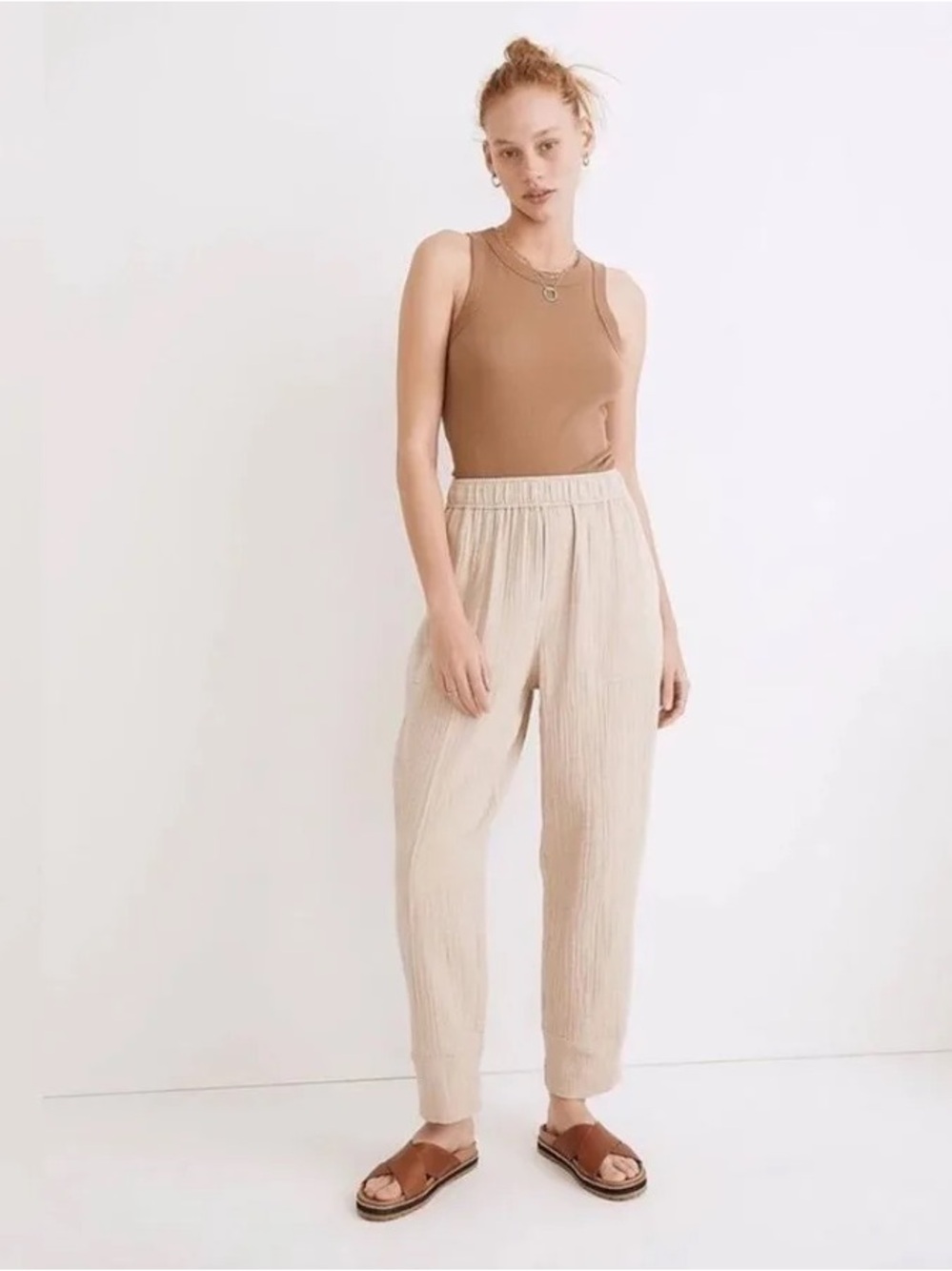 MADEWELL LIGHTSPUN GAUZEY PULL ON BALLOON PANTS